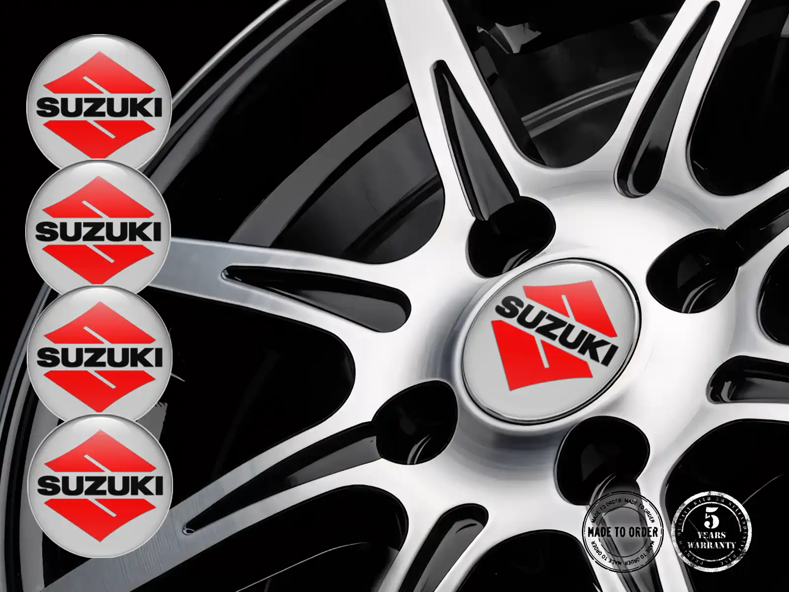 Suzuki Radaufkleber Logo Epoxy Dome Edition